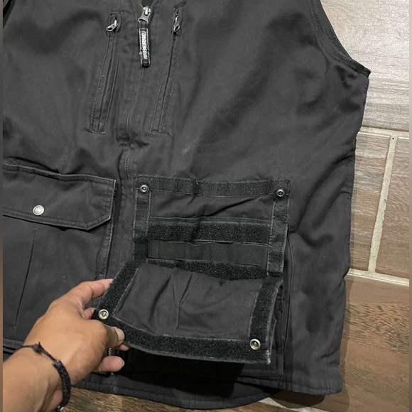 Vintage Berne Men’s Black 100 % cotton Echo One Zero Concealed Vest - Picture 3 of 6